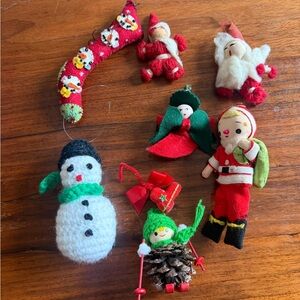 vintage midcentury christmas ornament lot